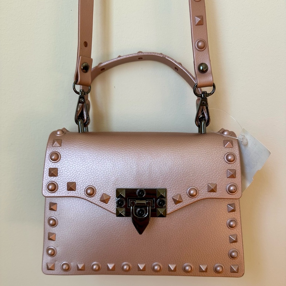 NWT Warehouse jelly shoulder rose color purse.
